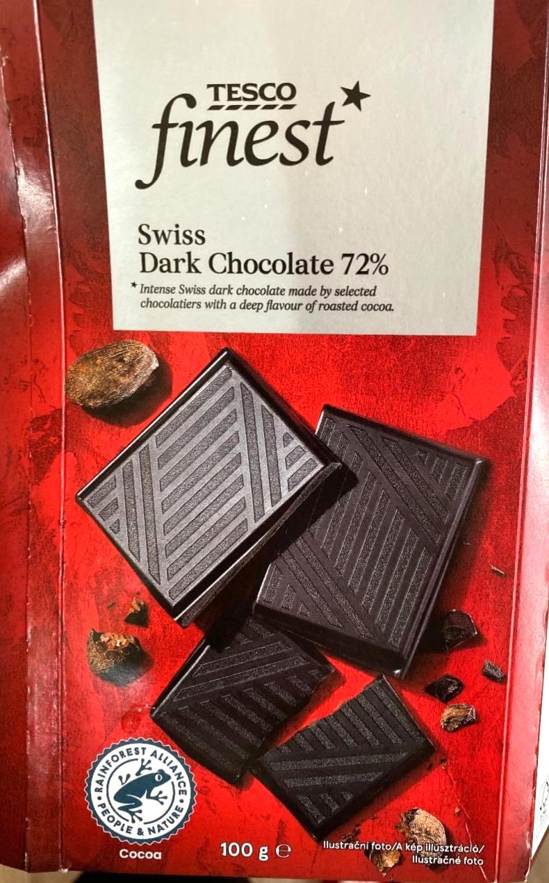 Képek - Swiss dark chocolate 72% Tesco Finest