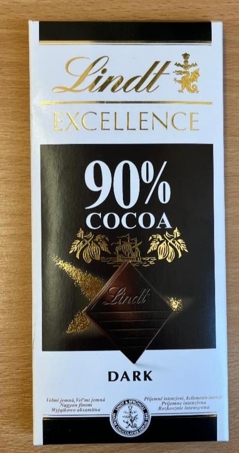Képek - Excellence finom keserű csokoládé 90% Lindt