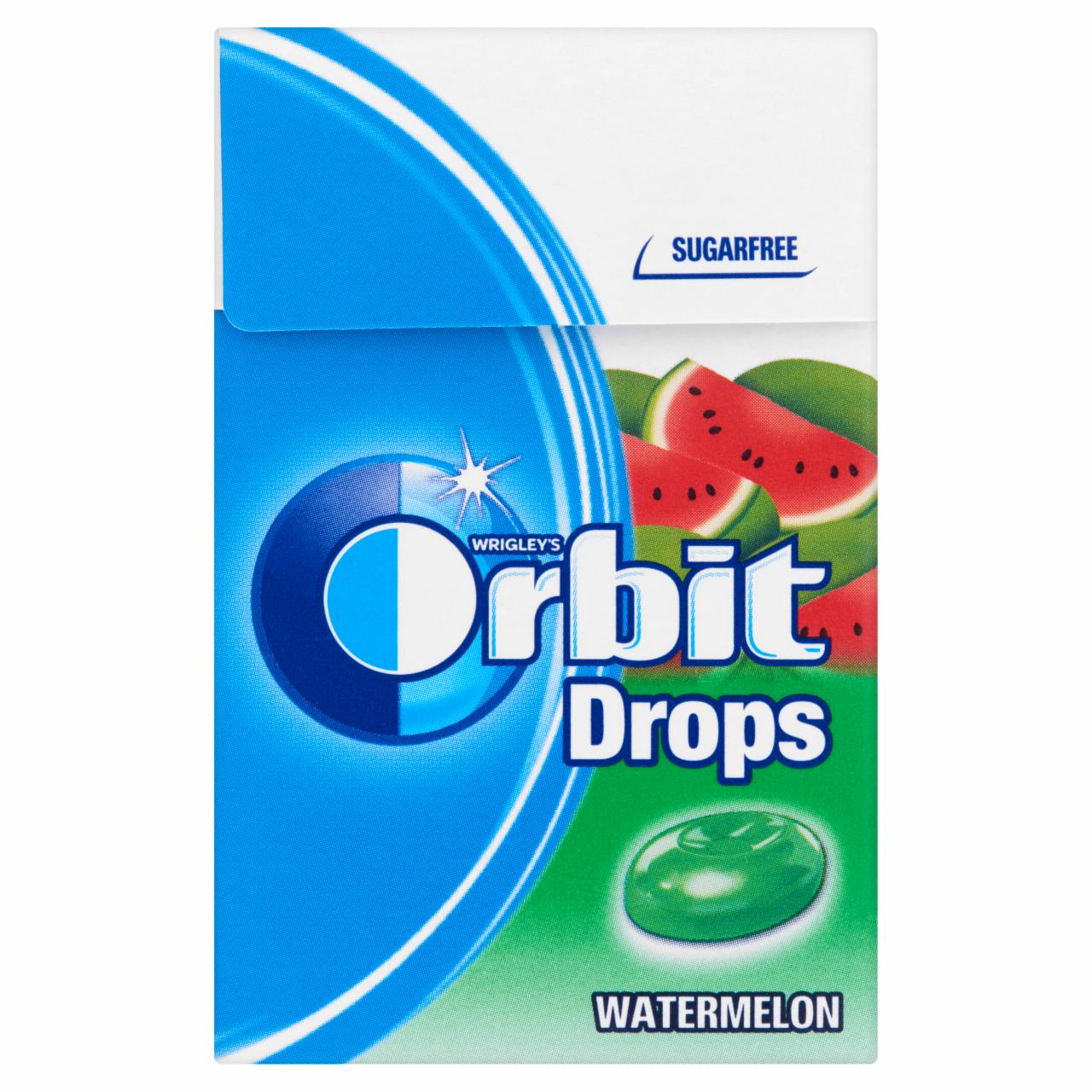 Képek - Orbit Drops Watermelon cukormentes cukorka édesítőszerrel 33 g