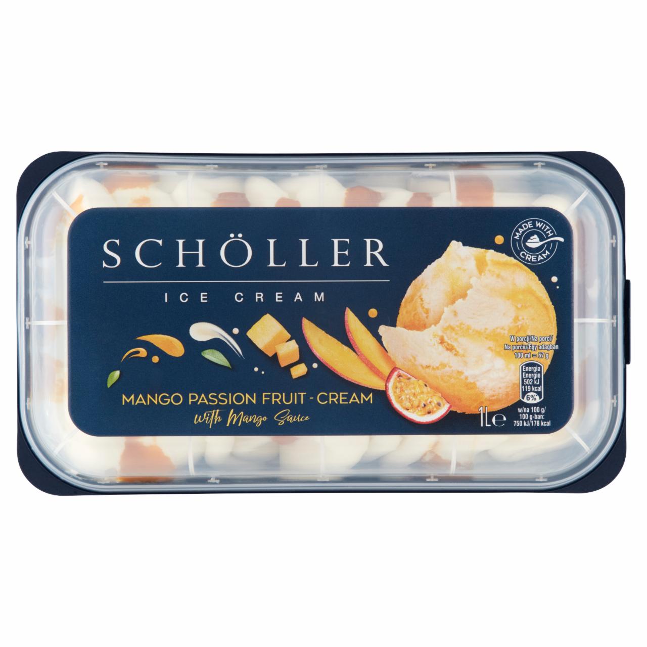 Képek - Schöller tejszínes jégkrém és mangó-marakuja szorbé mangó szósszal 1 l