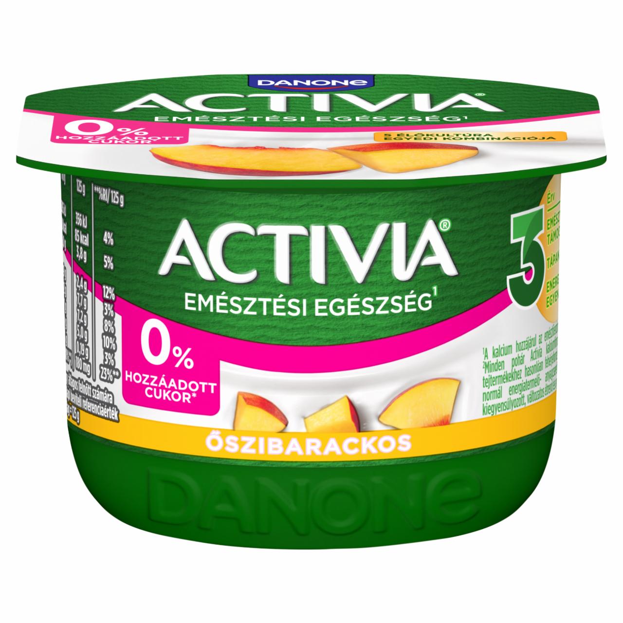 Képek - Danone Activia őszibarackos joghurt élőkultúrával, édesítőszerekkel 125 g