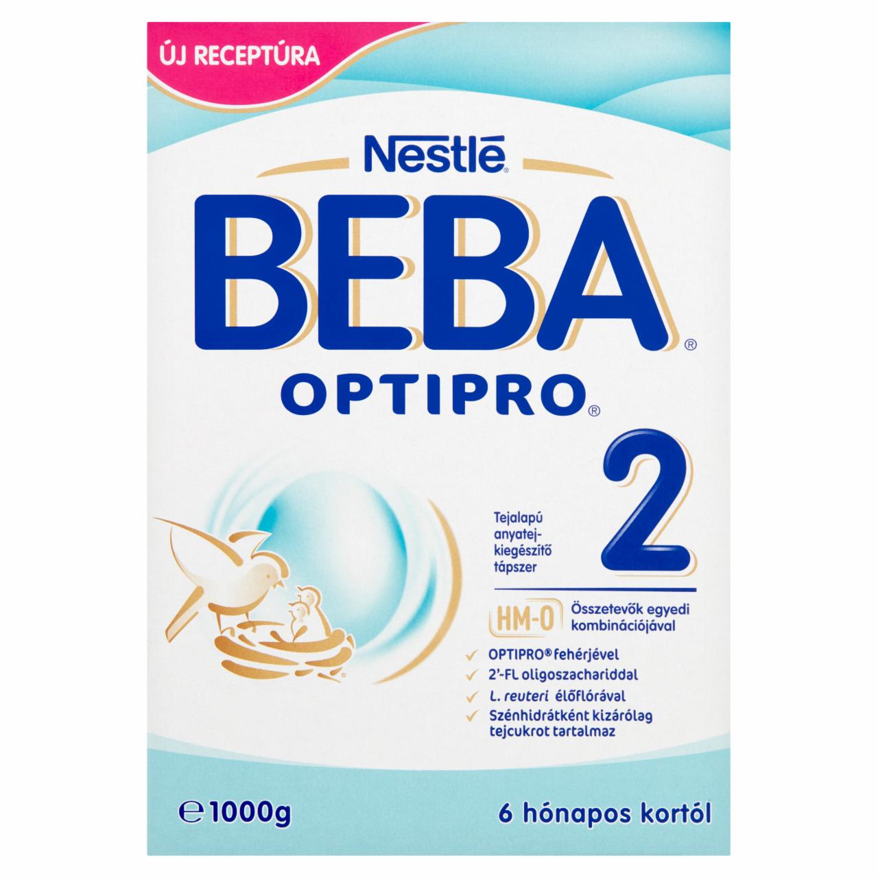 Képek - Beba OptiPro 2 tejalapú anyatej-kiegészítő tápszer 6 hónapos kortól 2 x 500 g (1000 g)