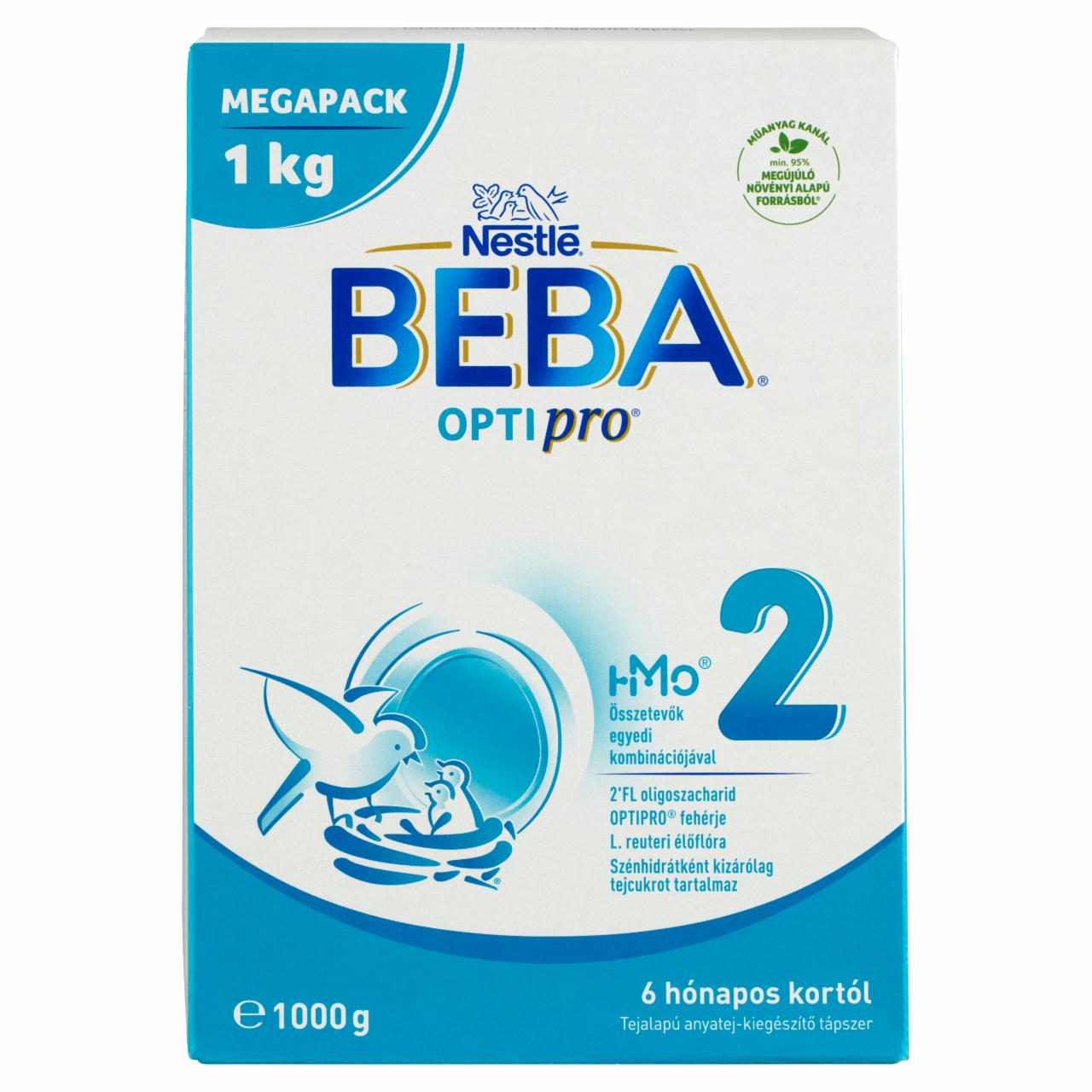 Képek - Beba OptiPro 2 tejalapú anyatej-kiegészítő tápszer 6 hónapos kortól 2 x 500 g (1000 g)