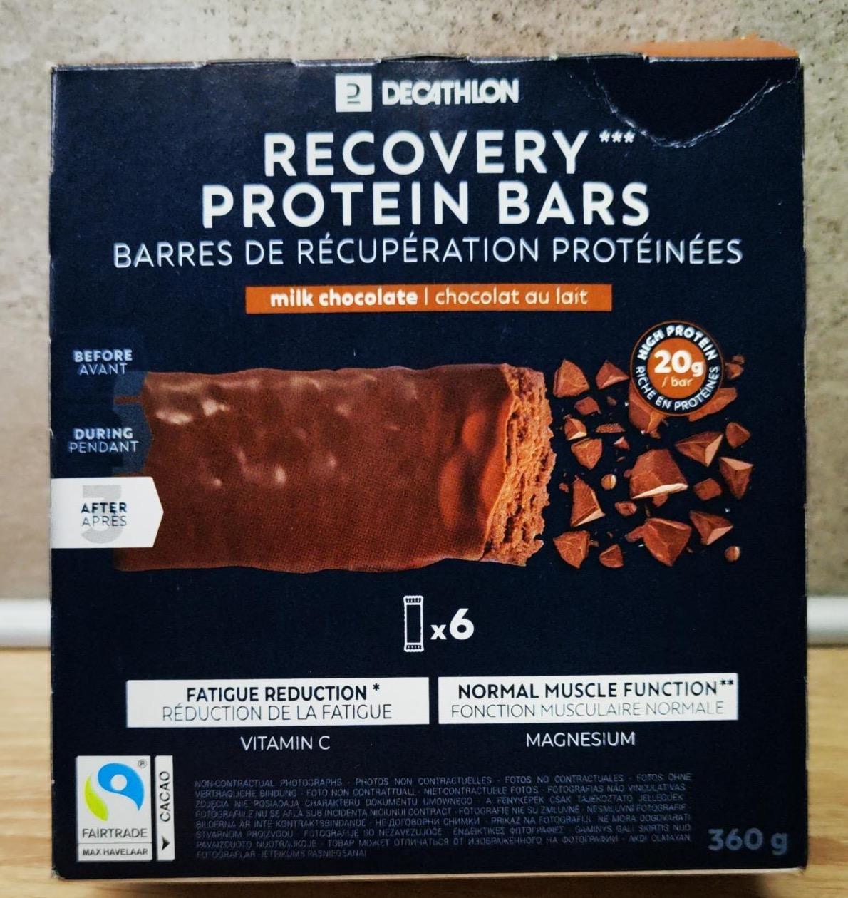 Képek - Recovery protein bars Milk chocolate Decathlon