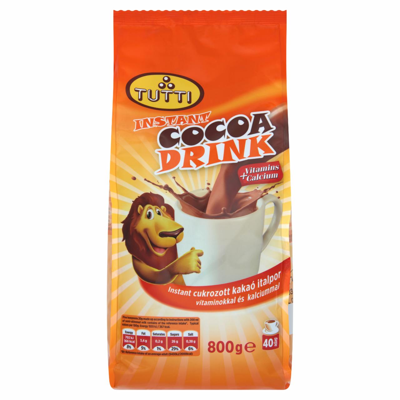 Képek - Tutti instant cukrozott kakaópor vitaminokkal és kalciummal 800 g