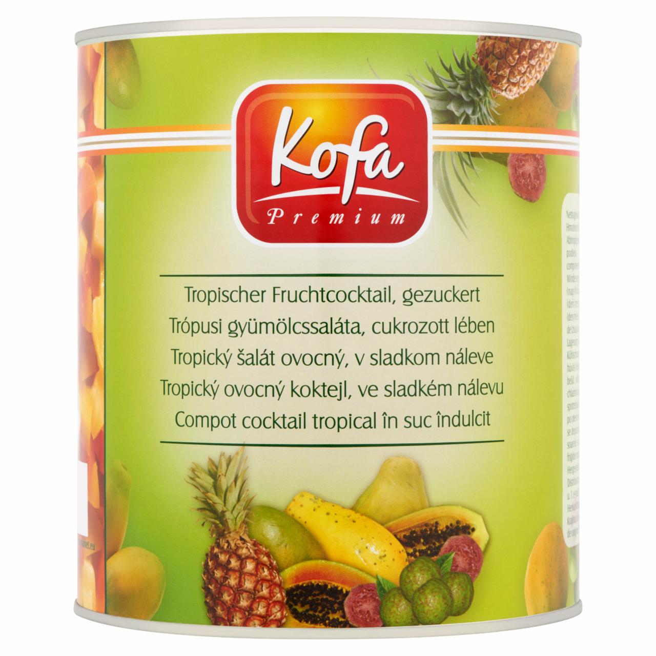 Képek - Kofa Premium trópusi gyümölcssaláta, cukrozott lében 3050 g