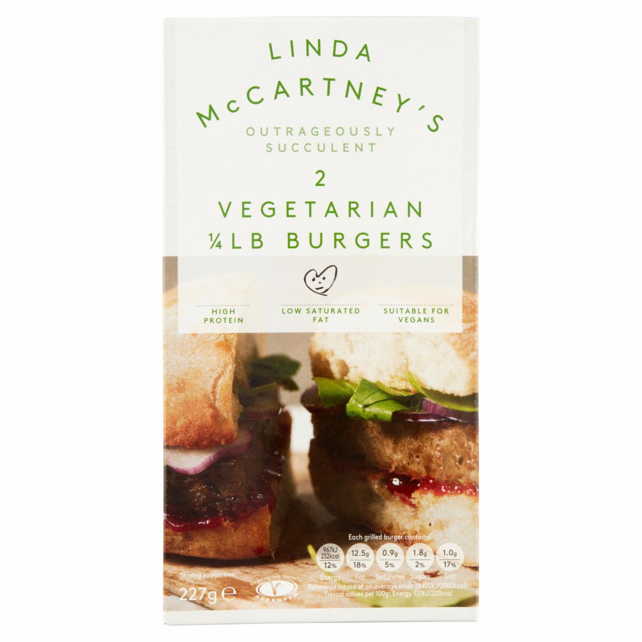 Képek - Linda McCartney's fagyasztott fűszeres vegetáriánus burger 2 x 113,5 g (227 g)