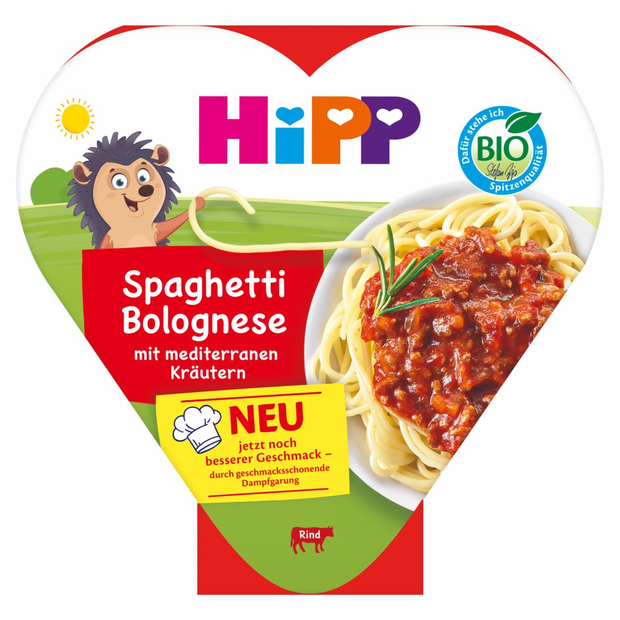 Képek - Hipp bio bolognai spagetti mediterrán fűszerekkel 1 éves kortól 250 g