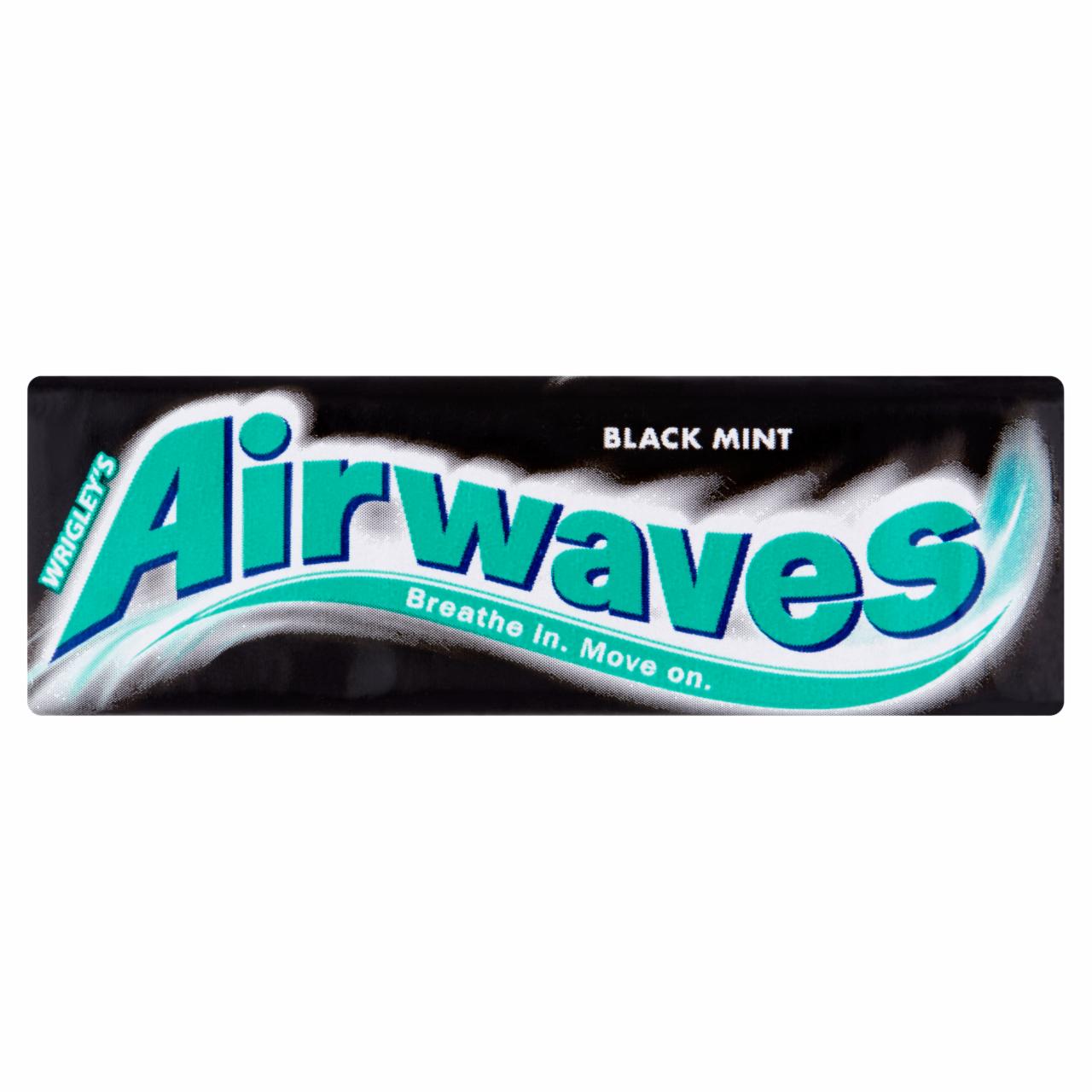 Képek - Airwaves Black Mint mentol- és ánizsízű cukormentes rágógumi édesítőszerrel 14 g