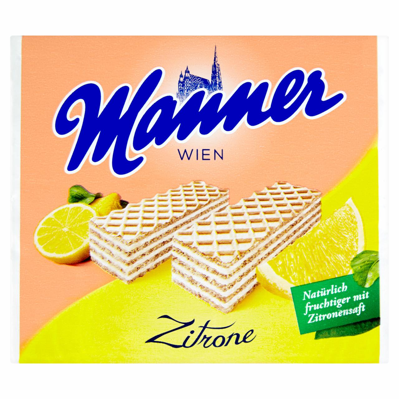 Képek - Manner citromízű krémmel töltött ostyaszeletek 75 g