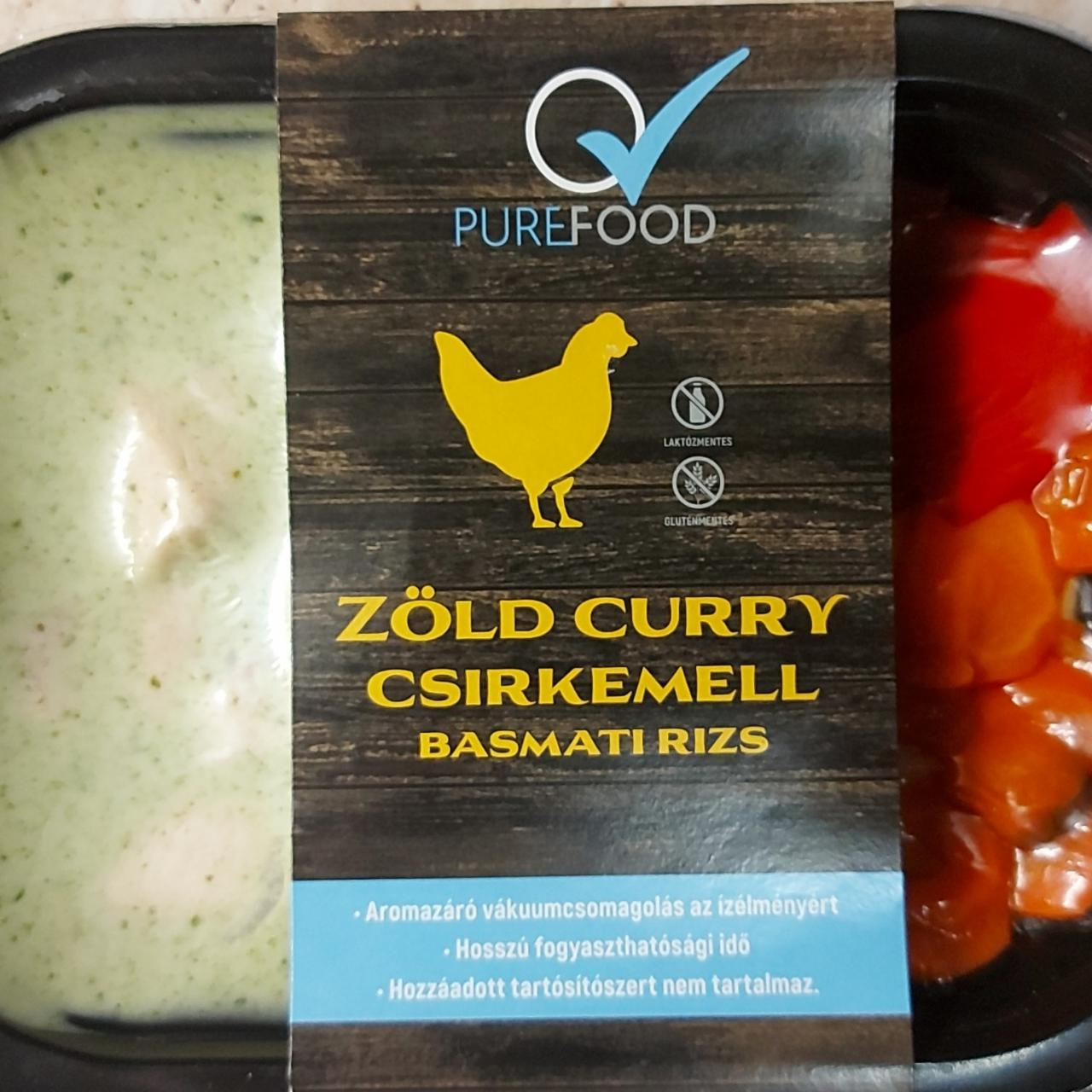 Képek - Zöld curry csirkemell basmati rizs PureFood
