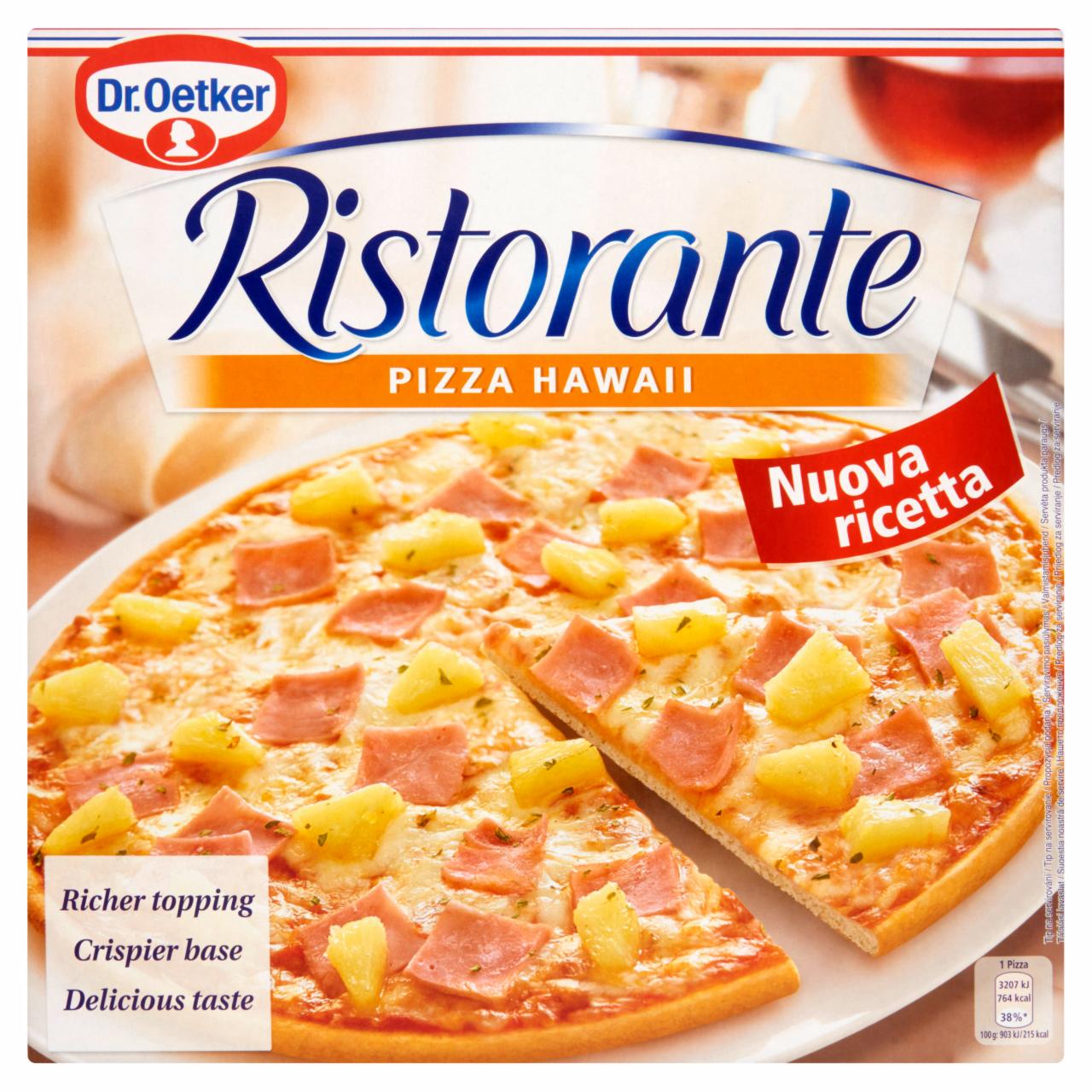 Képek - Dr. Oetker Ristorante Pizza Hawaii gyorsfagyasztott pizza ananásszal és sonkával 355 g