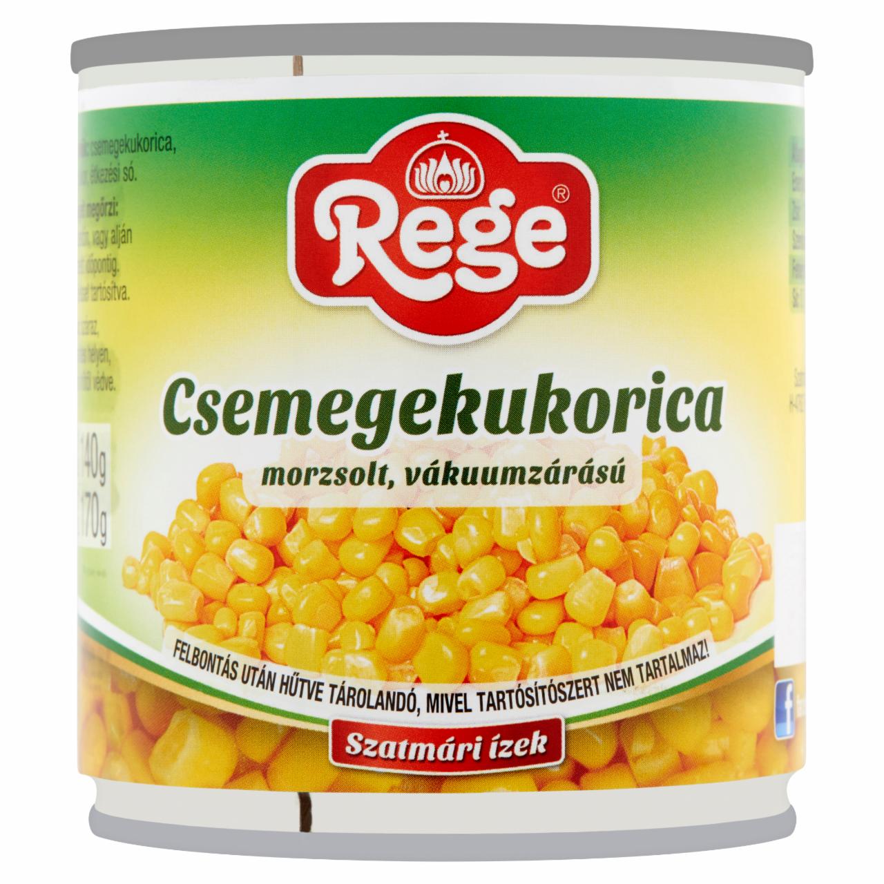 Képek - Rege morzsolt csemegekukorica 170 g