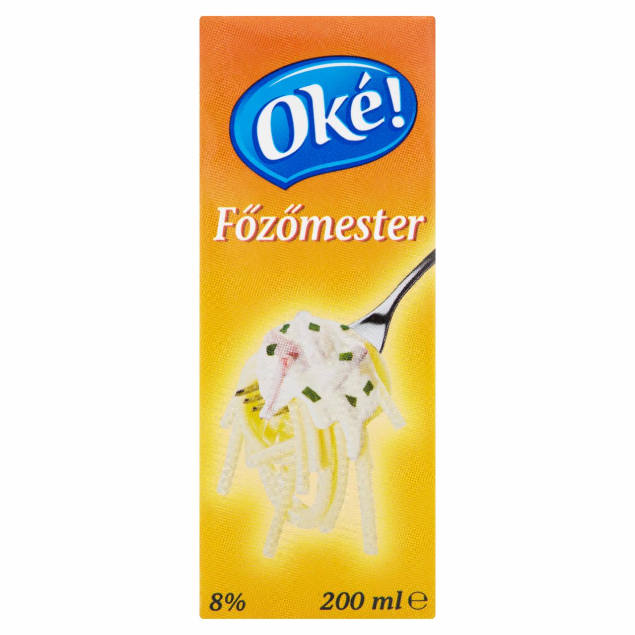 Képek - Oké! Főzőmester UHT tejszíntartalmú élelmiszerkészítmény 8% 200 ml