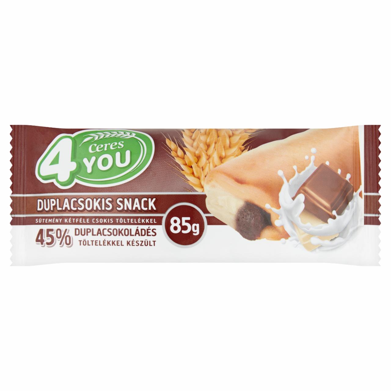 Képek - Ceres 4You duplacsokis snack-sütemény kétféle csokis töltelékkel 85 g