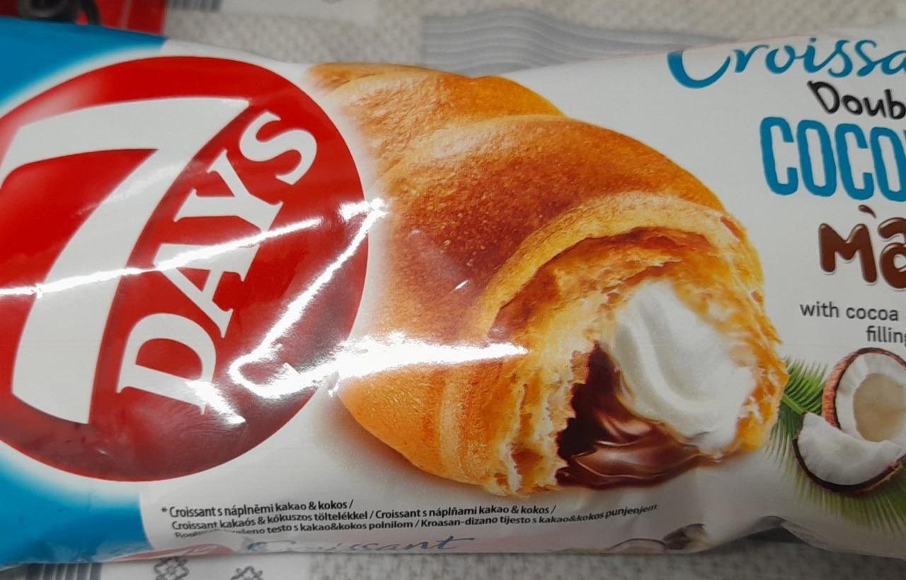 Képek - 7DAYS Double Coconut Max croissant kakaós töltelékkel és kókuszos töltelékkel 80 g