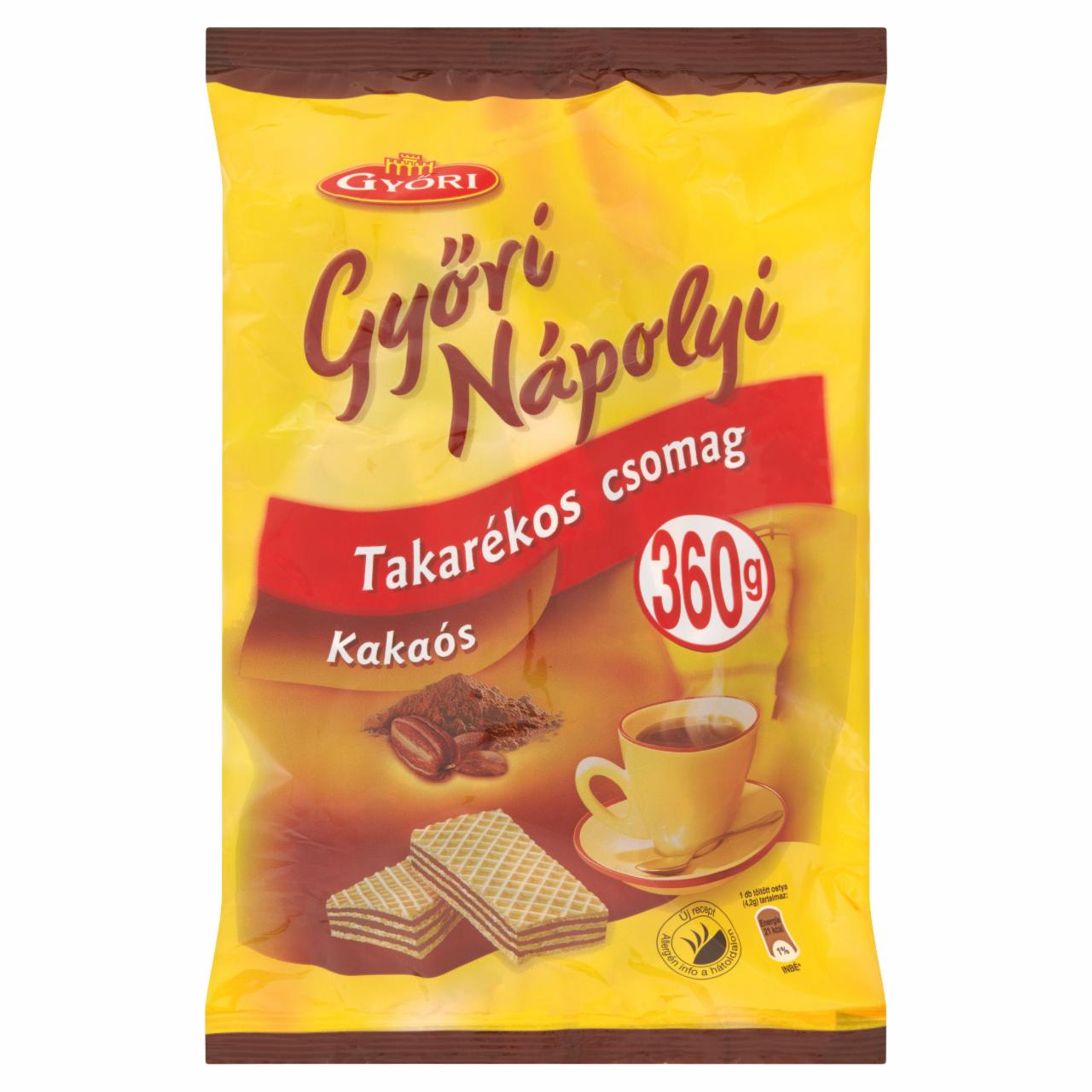 Képek - Győri Nápolyi kakaós krémmel töltött ostya 360 g