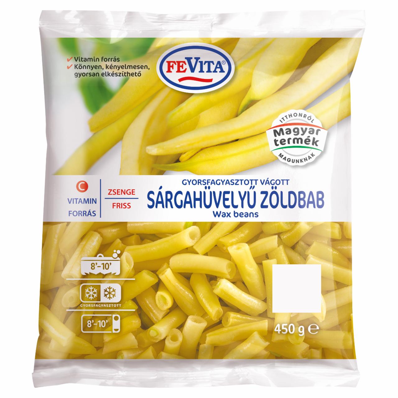 Képek - FeVita gyorsfagyasztott zsenge friss sárgahüvelyű vágott zöldbab 450 g