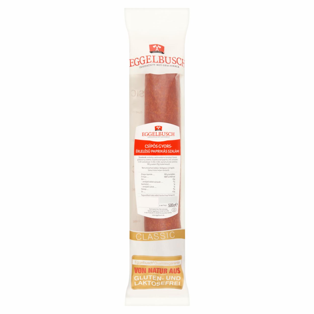 Képek - Eggelbusch Classic csípős gyorsérlelésű paprikás szalámi 500 g