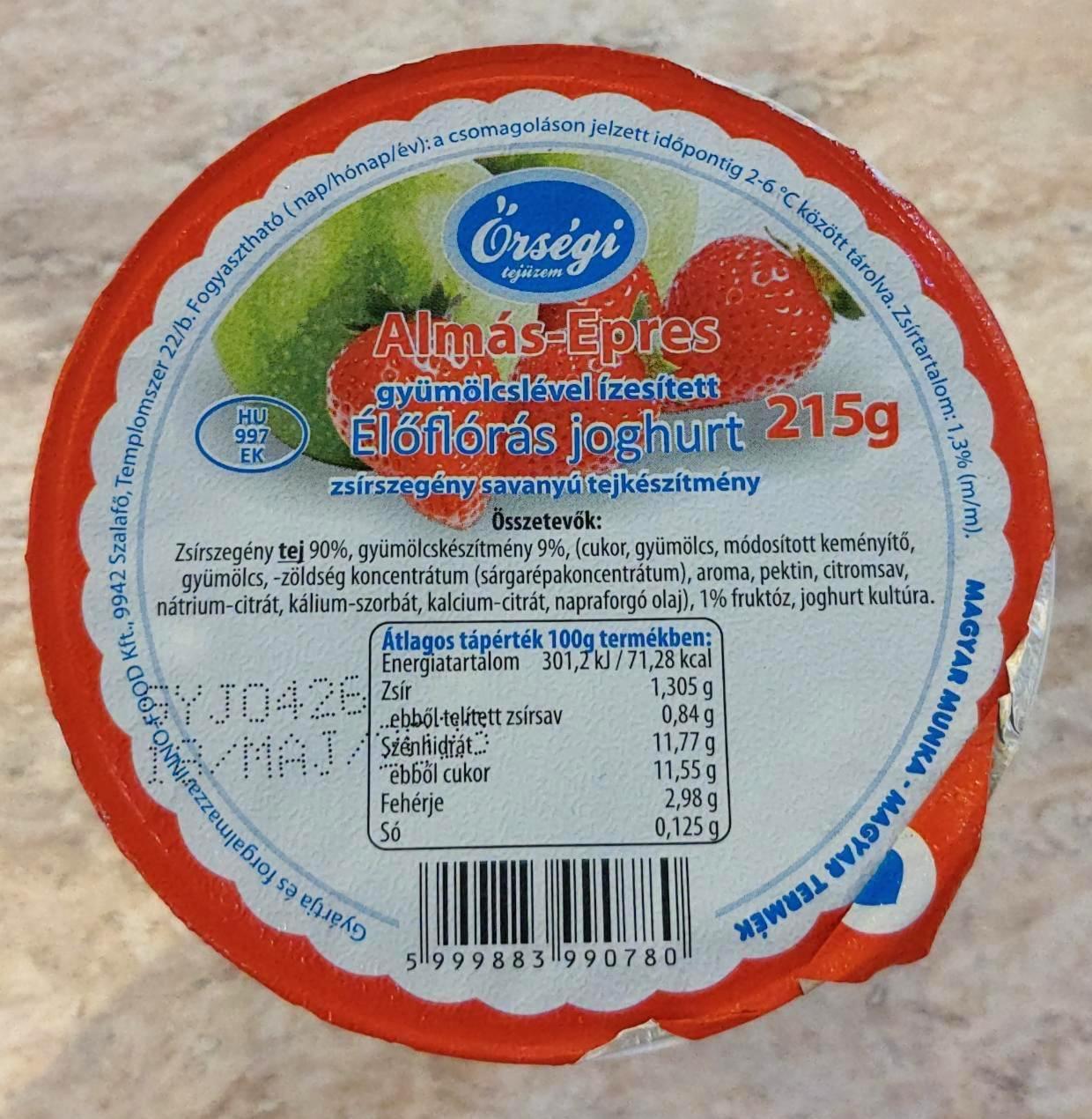 Képek - Almás epres élőflórás joghurt Őrségi tejüzem