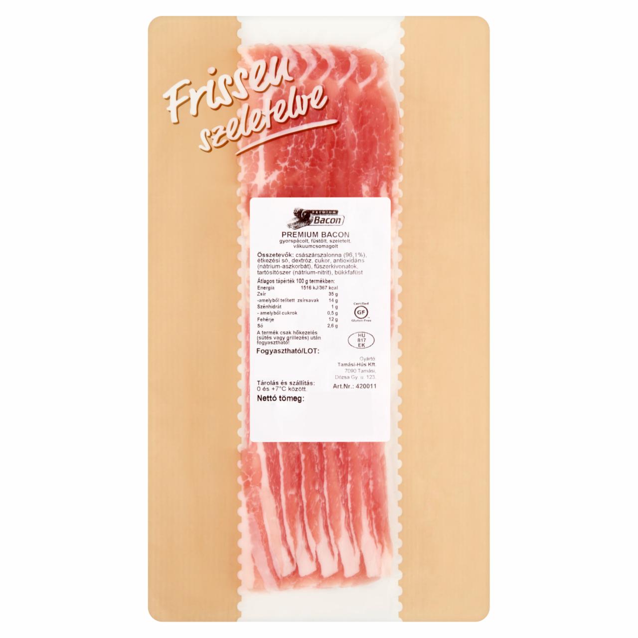 Képek - Premium szeletelt bacon 80 g
