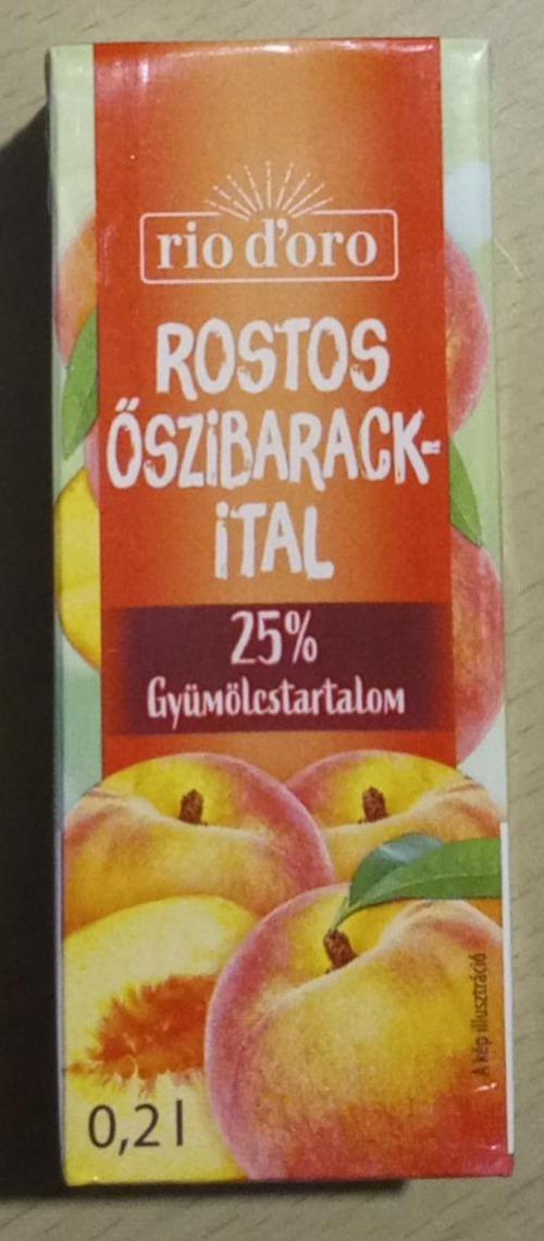 Képek - Rostos őszibarackital Gyümölcstartalom: 25% Rio d'oro