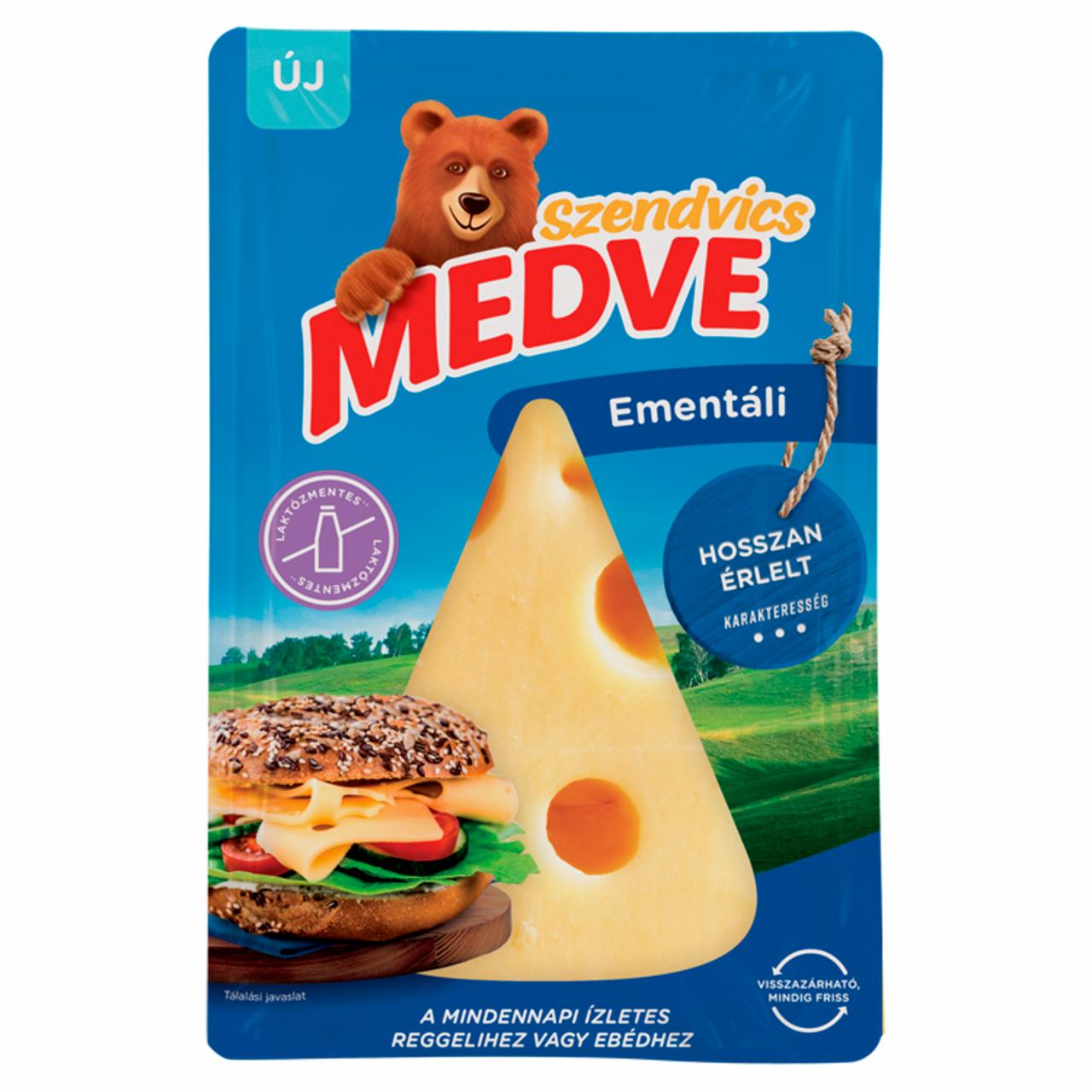Képek - Medve Szendvics zsíros, kemény, szeletelt ementáli sajt 90 g