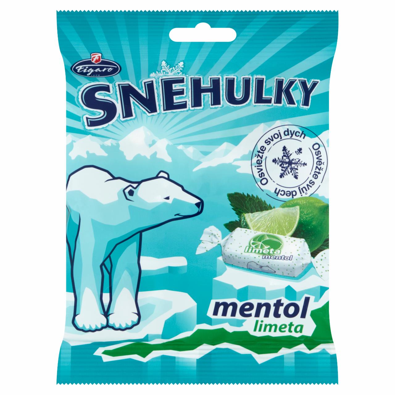 Képek - Snehulky mentol-zöldcitrom ízű puha karamella 90 g