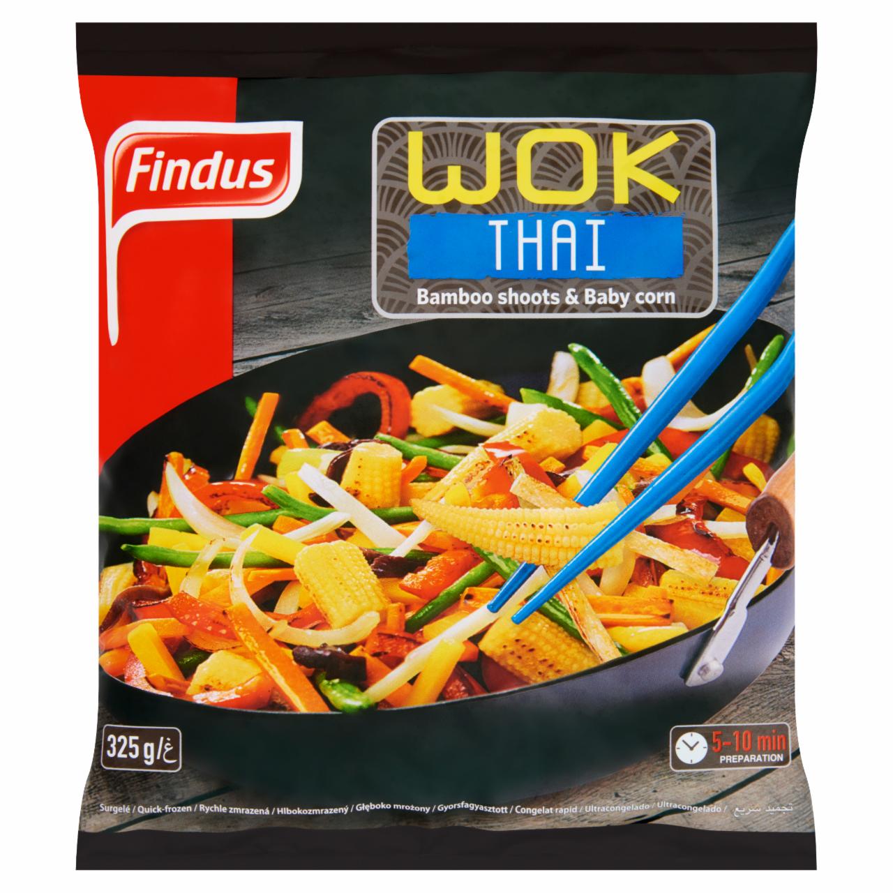 Képek - Findus Wok Thai gyorsfagyasztott enyhén fűszerezett wok zöldségkeverék fafülgombával 325 g