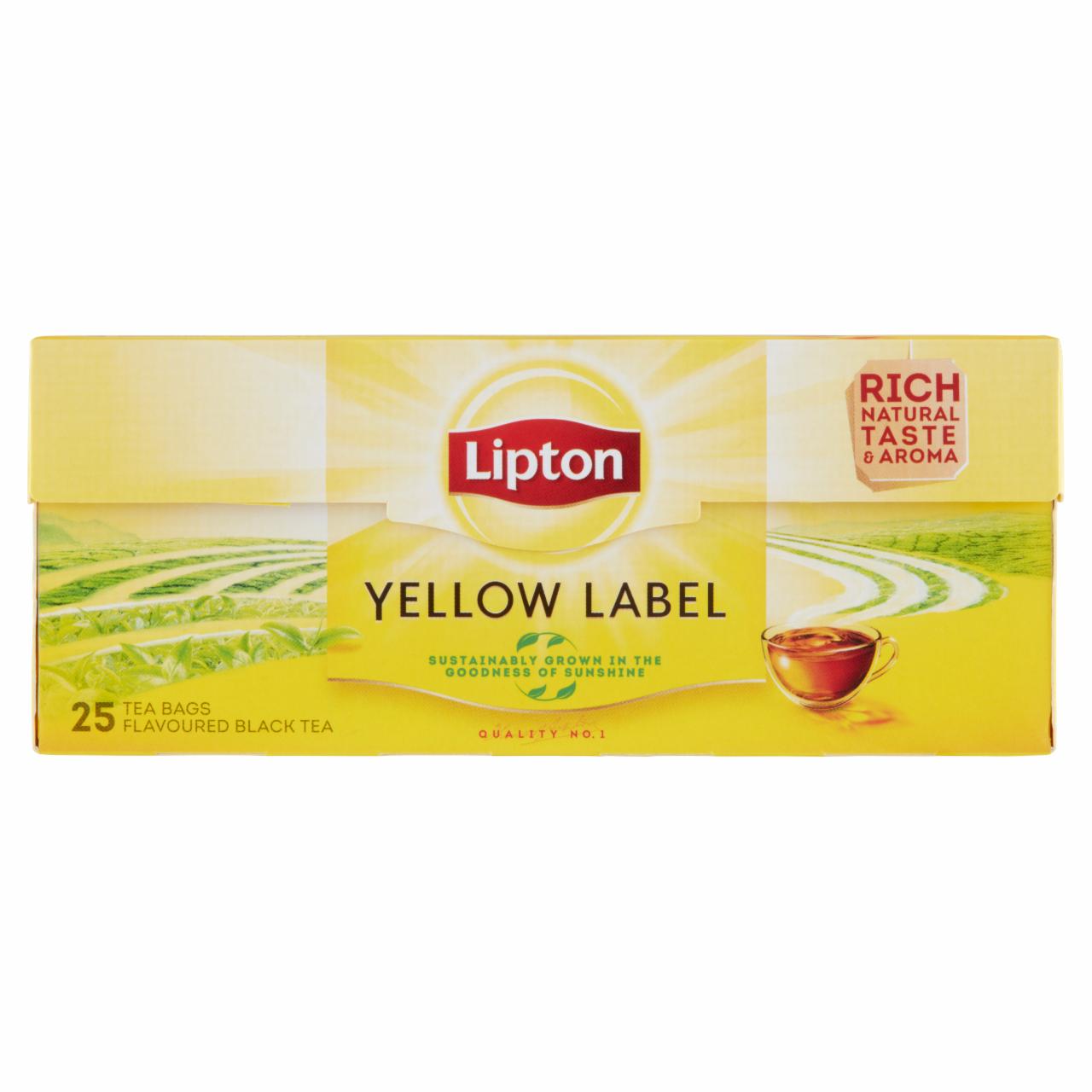 Képek - Lipton Yellow Label ízesített fekete tea 25 filter 50 g