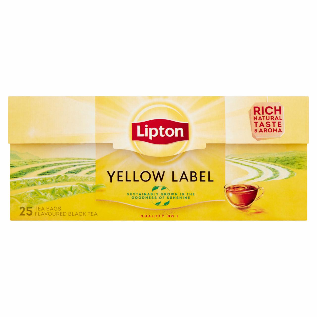 Képek - Lipton Yellow Label ízesített fekete tea 25 filter 50 g