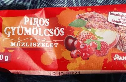 Képek - Piros gyümölcsös müzliszelet Auchan