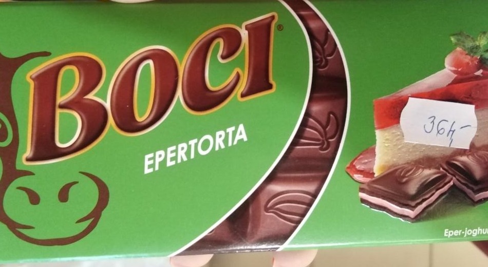 Képek - Epertorta Eper joghurt ízű krémmel 50% töltött tejcsokoládé Boci