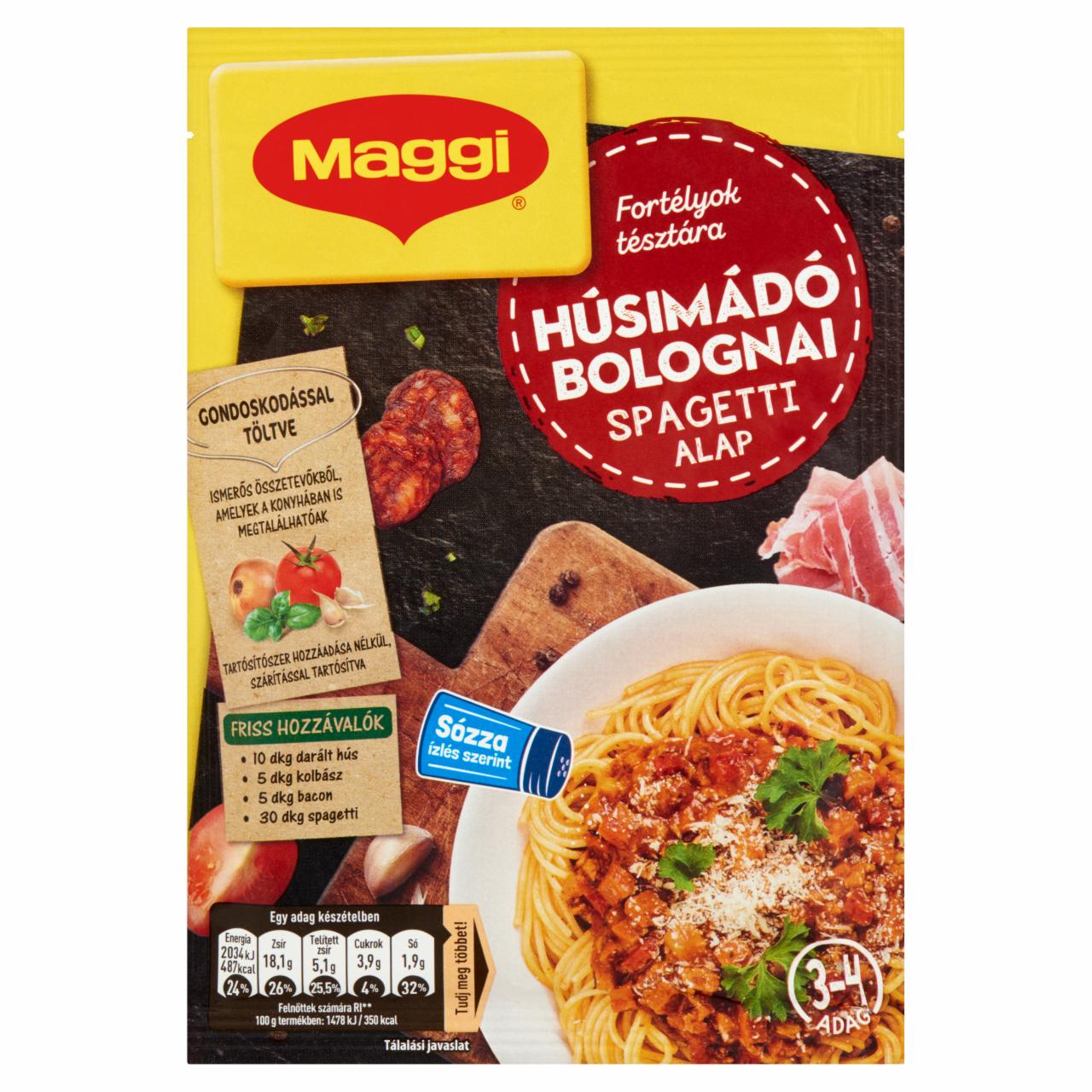 Képek - Maggi Fortélyok tésztára Húsimádó bolognai spagetti alap 40 g