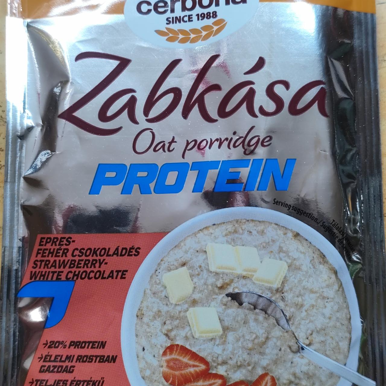 Képek - Cerbona Protein fehérjében gazdag epres-fehér csokoládés zabkása 60 g