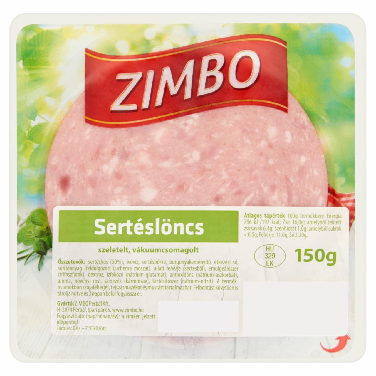 Képek - Zimbo szeletelt sertéslöncs 150 g