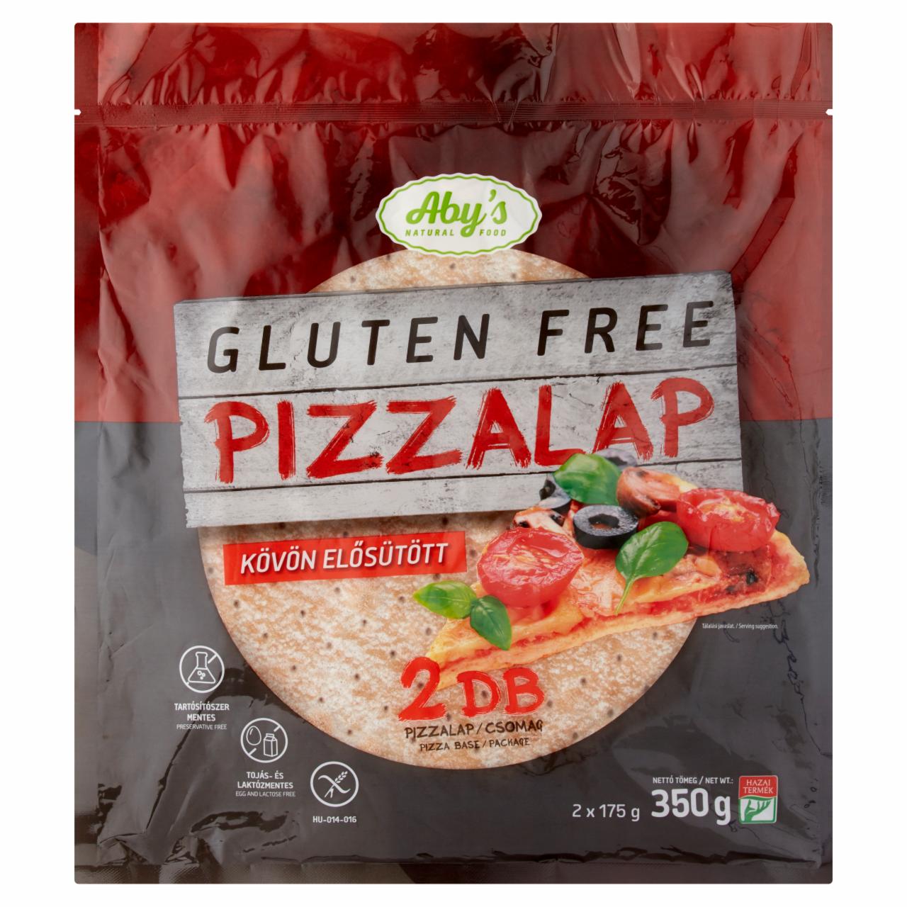 Képek - Aby's Gluten Free pizzalap 2 x 175 g (350 g)