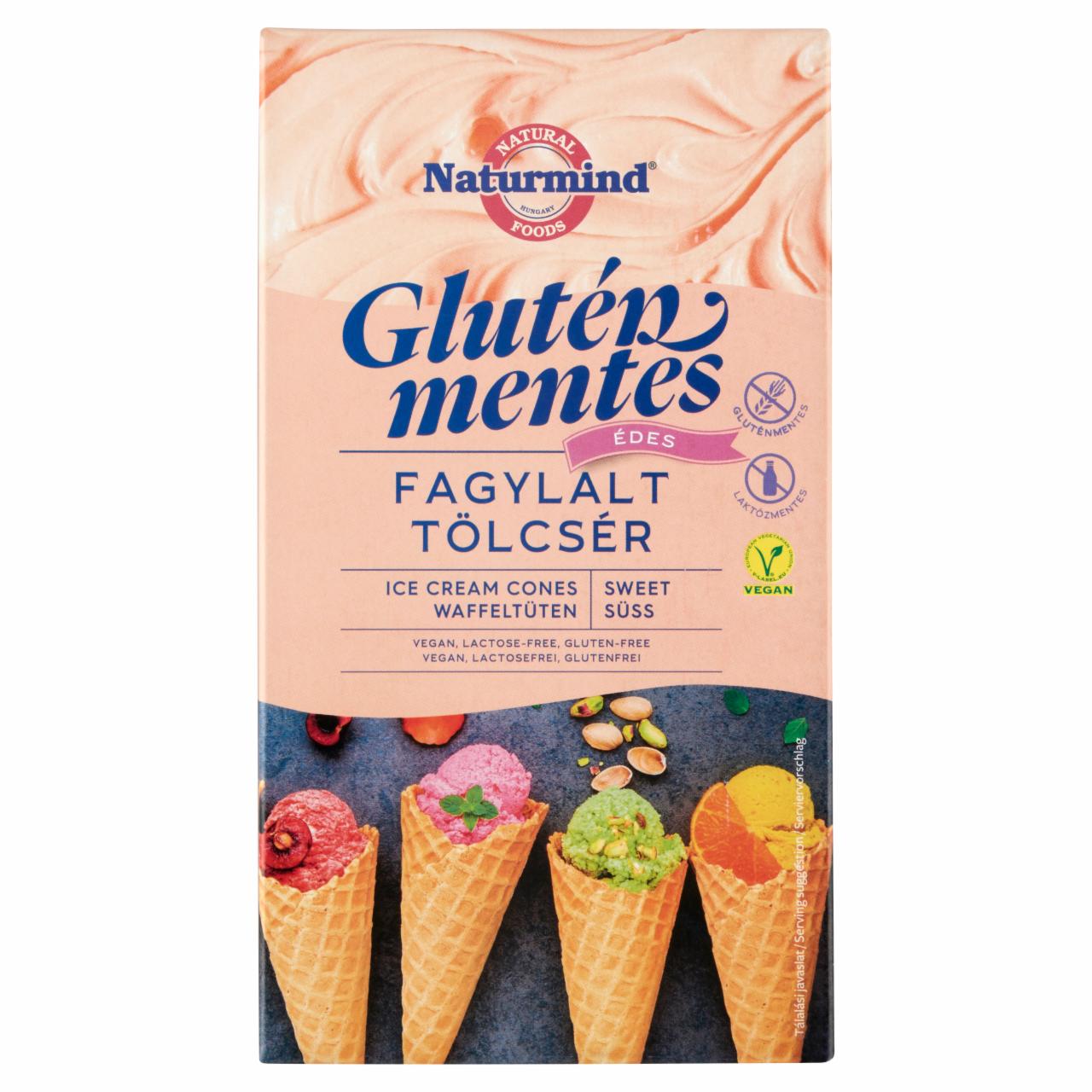 Képek - Naturmind gluténmentes édes fagylalt tölcsér 6 db 85 g