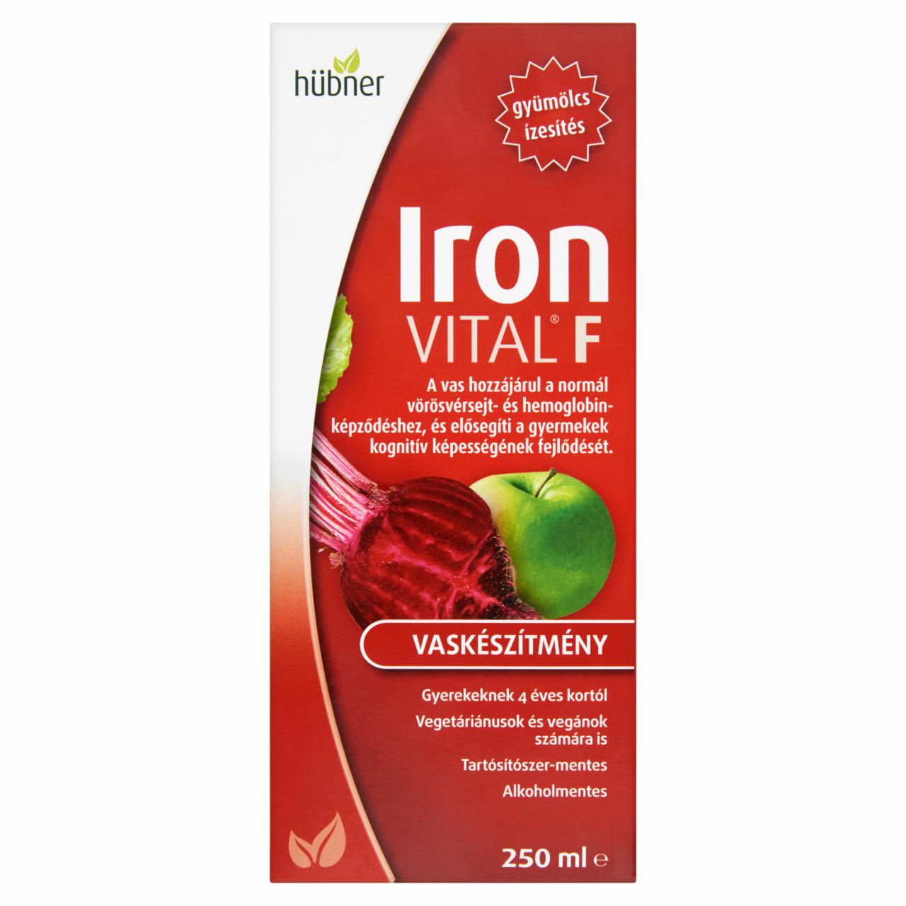 Képek - Hübner Iron Vital F folyékony étrend-kiegészítő vassal és vitaminokkal 250 ml
