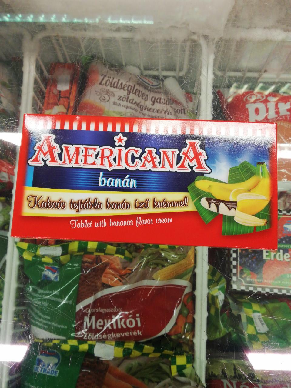 Képek - Kakaós tejtábla banán ízű krémmel Americana