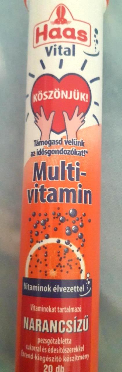 Képek - Haas Vital Multivitamin narancsízű pezsgőtabletta cukorral és édesítőszerekkel 20 db 80 g