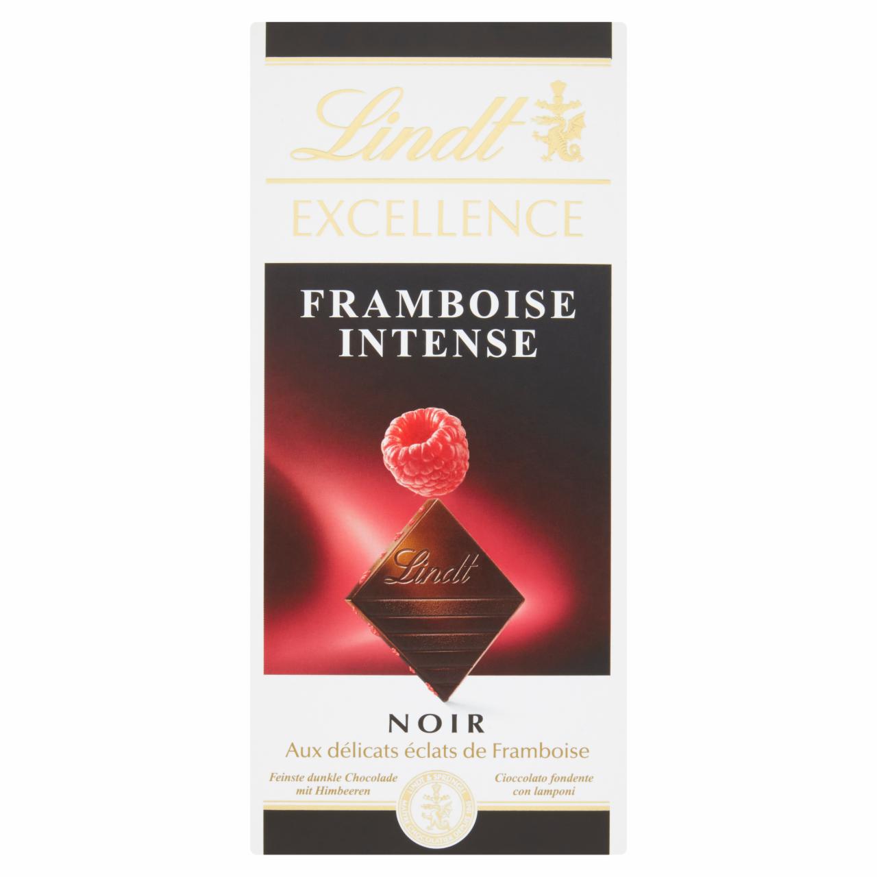 Képek - Lindt Excellence extra étcsokoládé málnával 100 g 