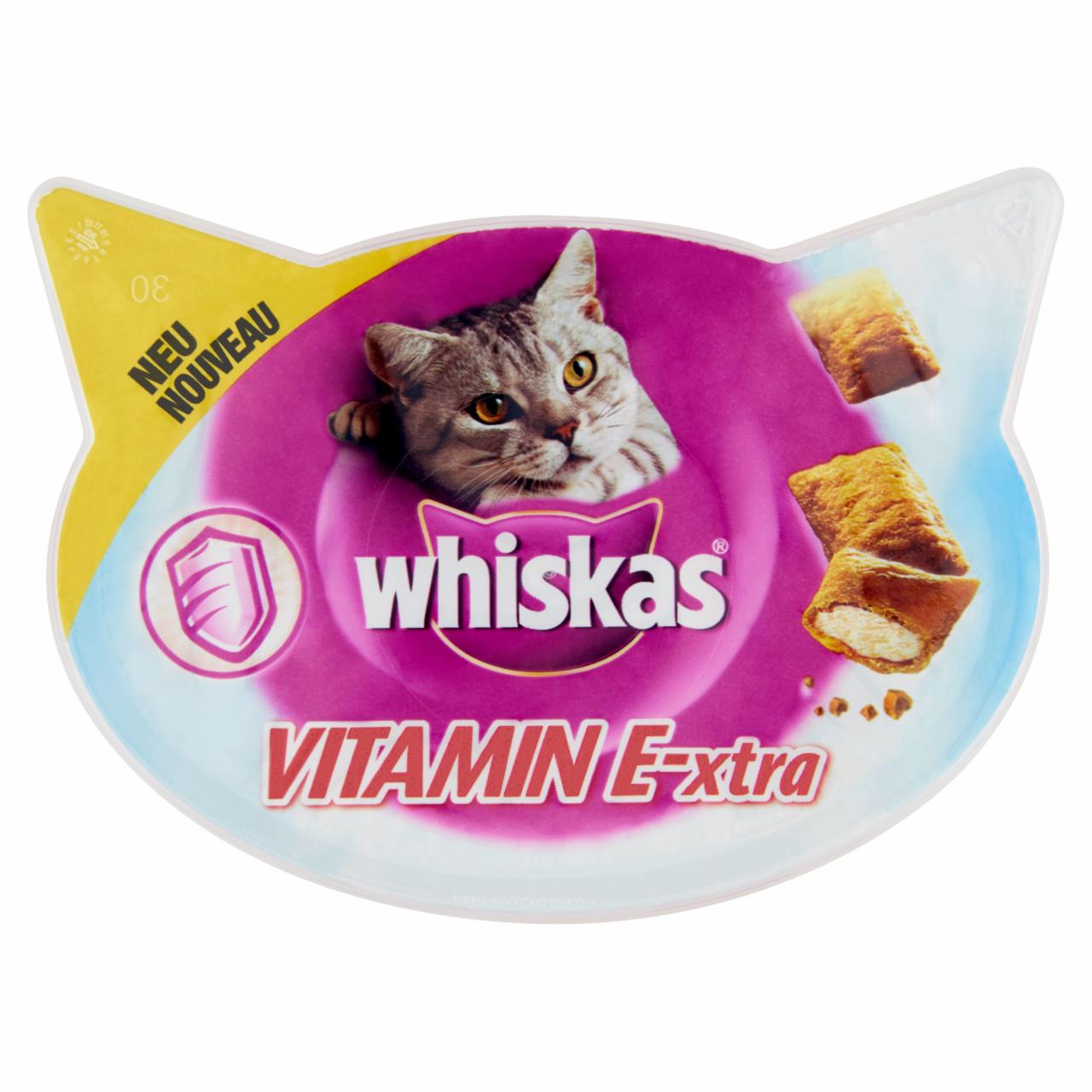 Képek - Whiskas Vitamin E-xtra kiegészítő állateledel felnőtt macskák számára csirkehússal 50 g