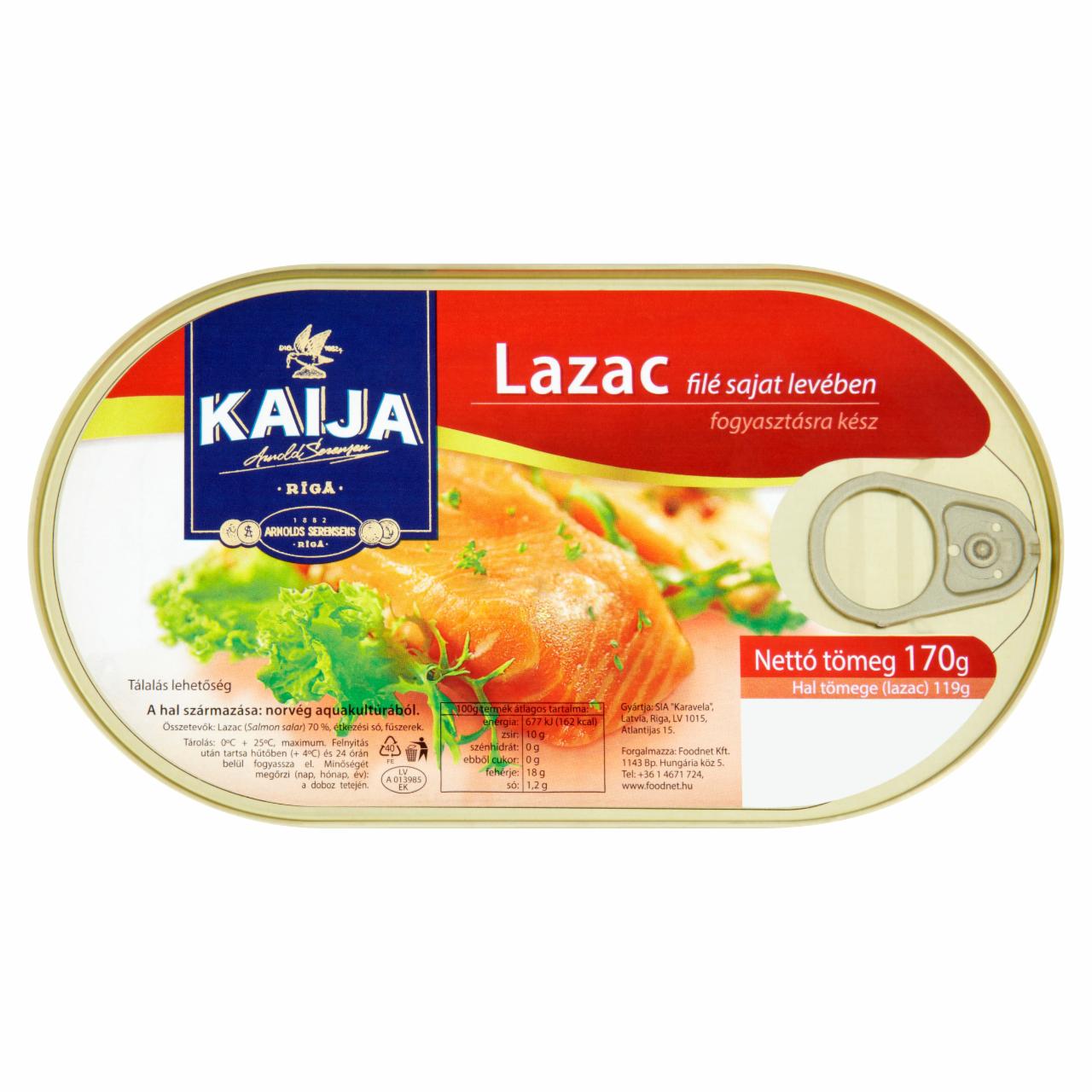 Képek - Kaija lazacfilé saját levében 170 g