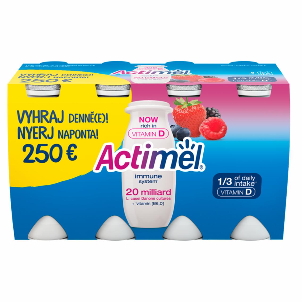 Képek - Danone Actimel erdei gyümölcsízű joghurtital 8 x 100 g (800 g)