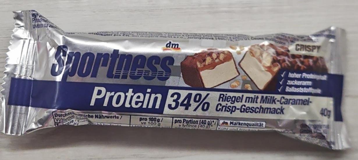 Képek - Sportness Protein 34% Riegel mit Milk-Caramel-Crisp-Geschmack dm