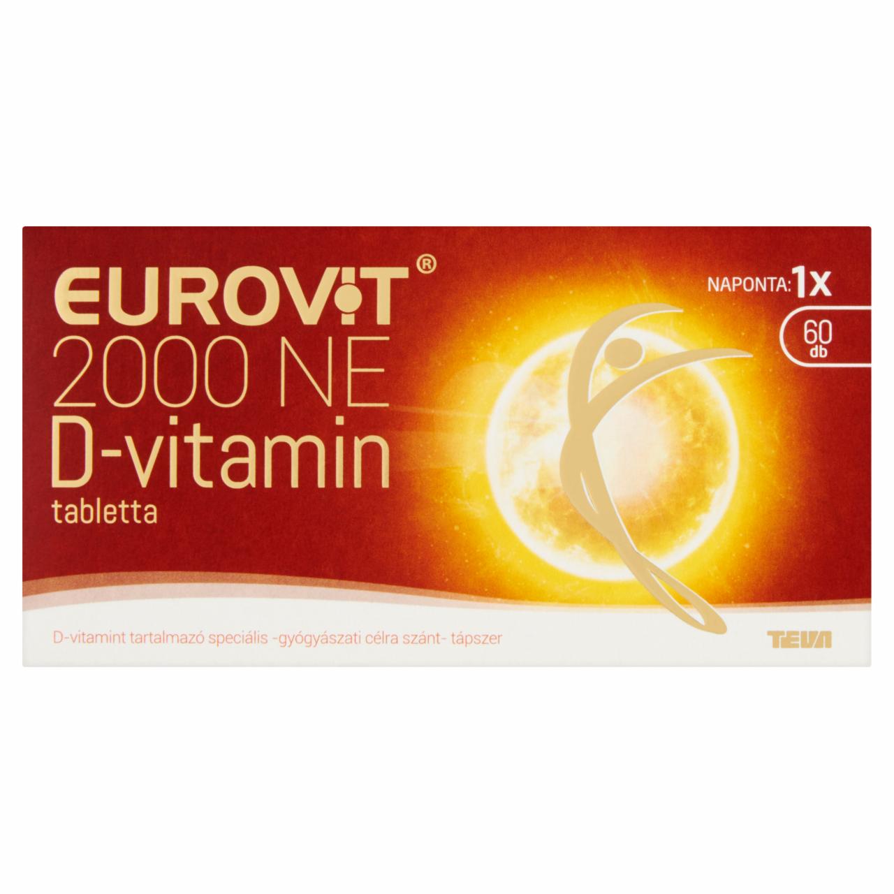 Képek - Eurovit 2000 NE D-vitamin tabletta 60 db 15 g