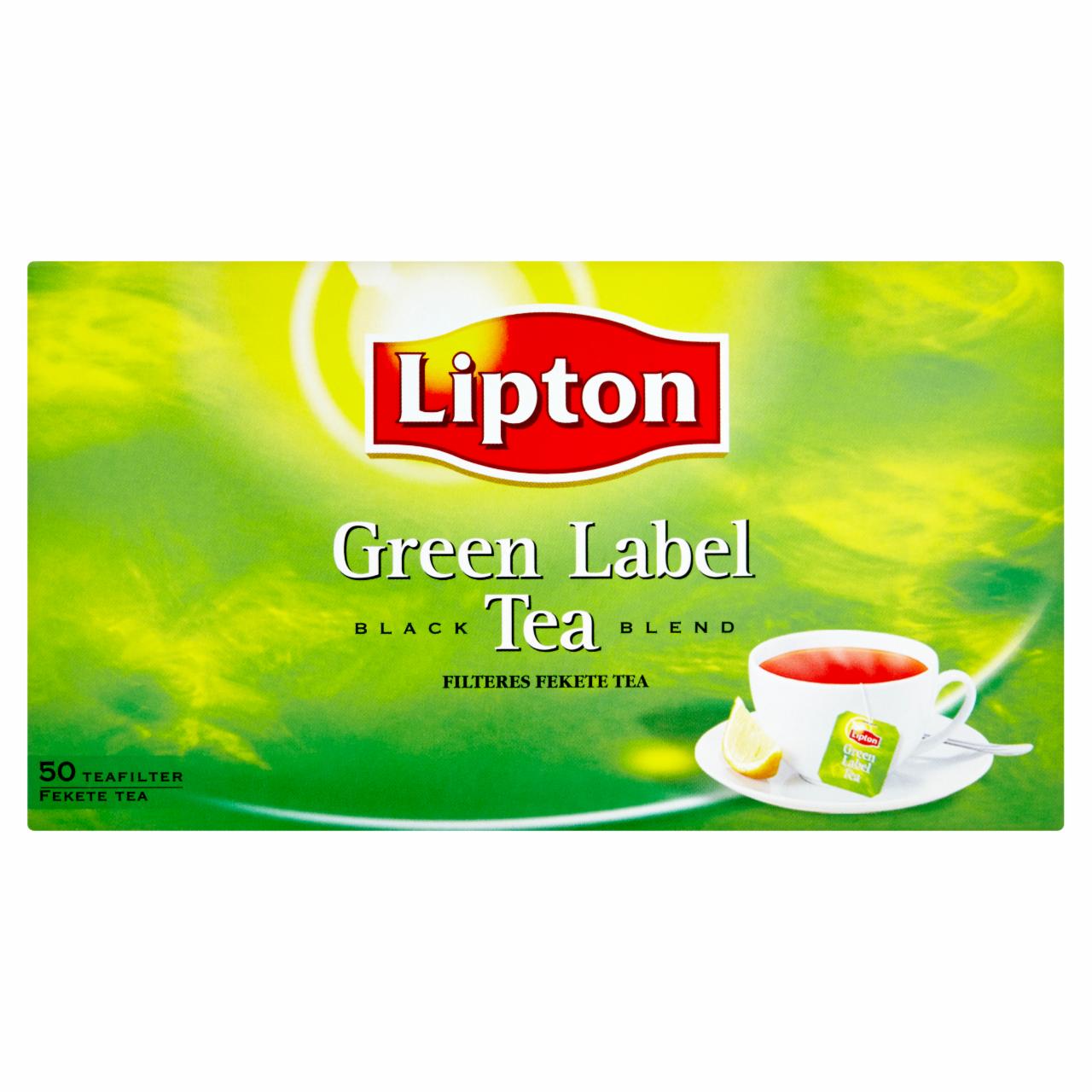Képek - Lipton Green Label fekete tea 50 filter 75 g