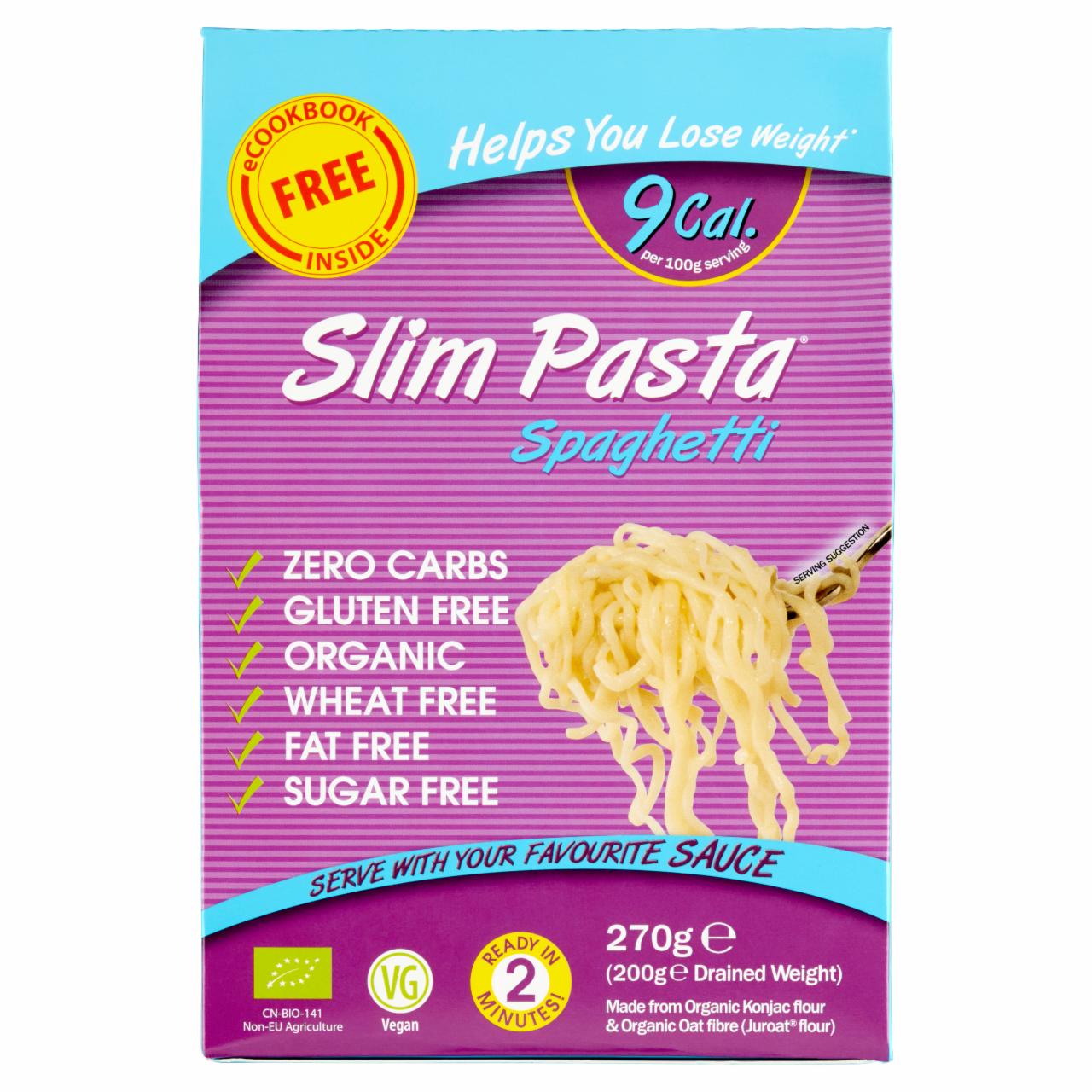 Képek - Slim Pasta Spaghetti zabrost és konjak mannán alapú készítmény 270 g