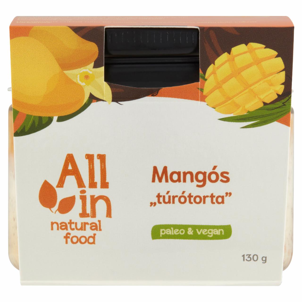 Képek - ALL IN natural food paleo & vegan mangós „túrótorta' 130 g